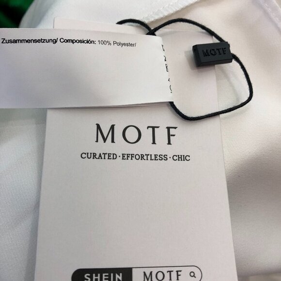 Shein MOTF White Blouse Size Large NEW - Picture 6 of 6
